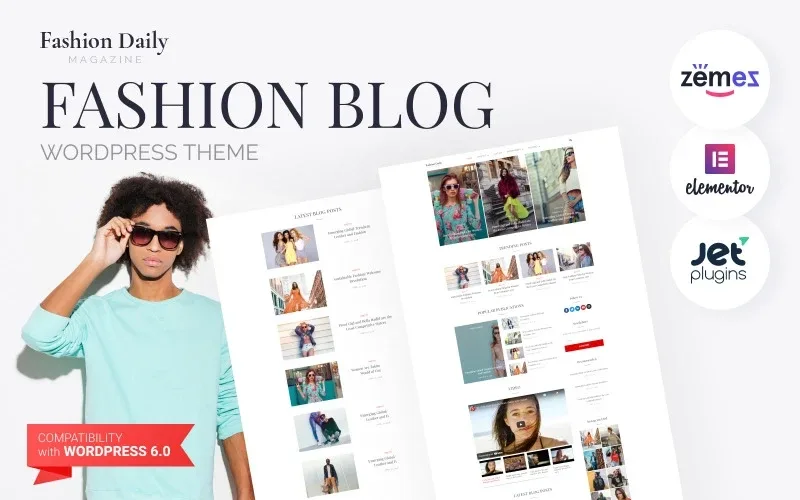 Fashion Daily – Fashion Blog WordPress Elementor Theme WordPress Theme