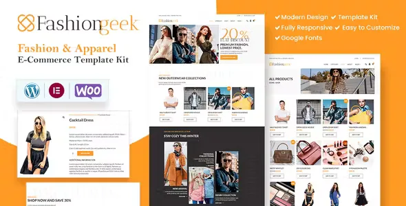 Fashion Geek Elementor Template Kit