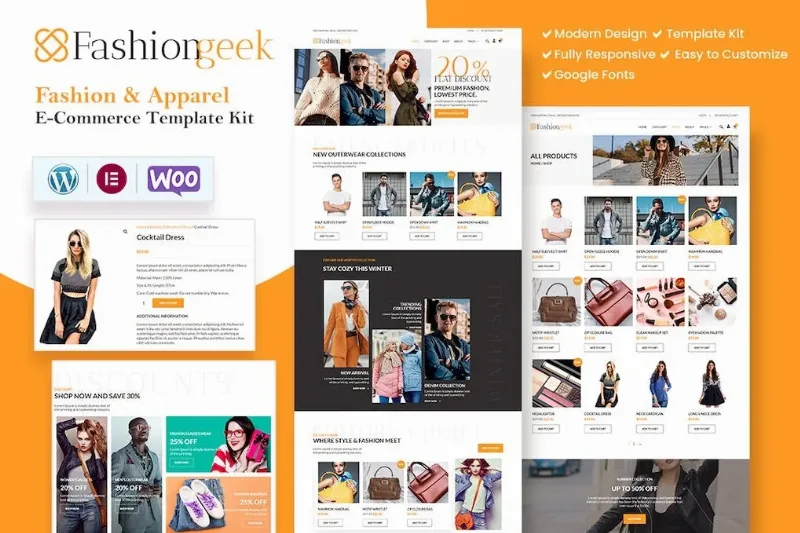 Fashion Geek – WooCommerce Fashion Elementor Template
