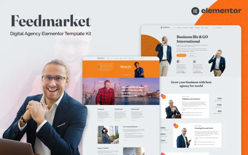 Feedmarket – Digital Agency Elementor Template