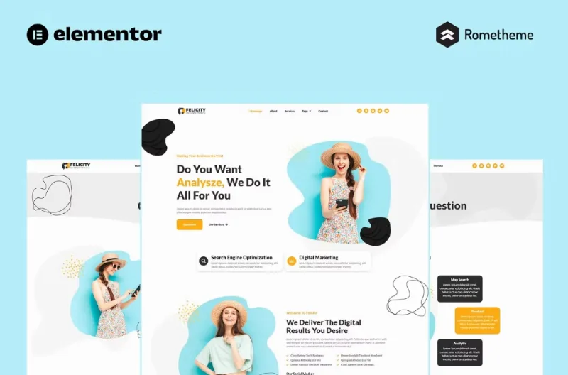 Felicity – SEO & Digital Marketing Elementor Pro Full Site Template