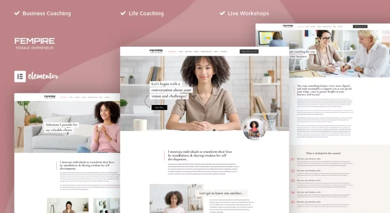 Fempire – Business Coach Elementor Template