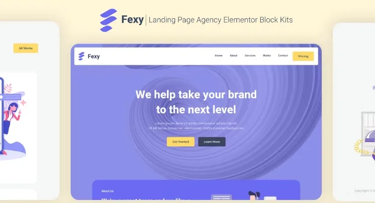Fexy – Agency Landing Page Elementor Block