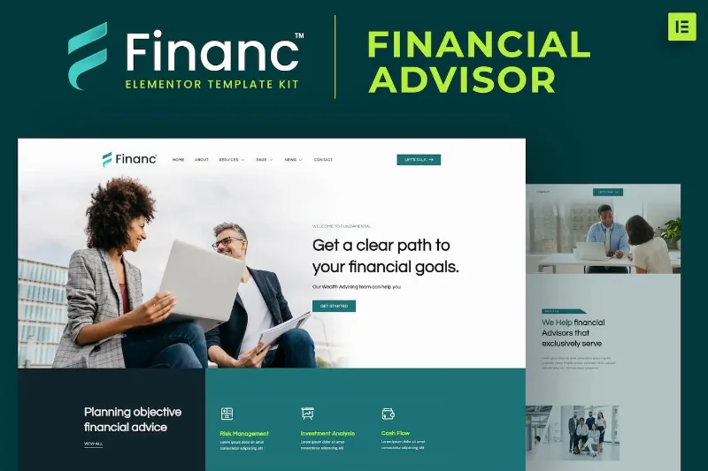 Financ – Financial Advisor Elementor Template