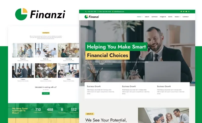 Finanzi – Finance & Business Elementor Template