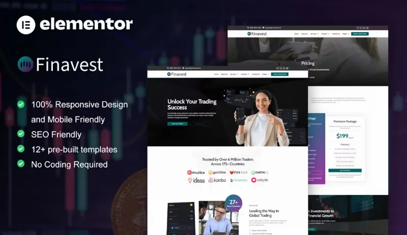 Finavest – Trading & Investment Elementor Pro Template