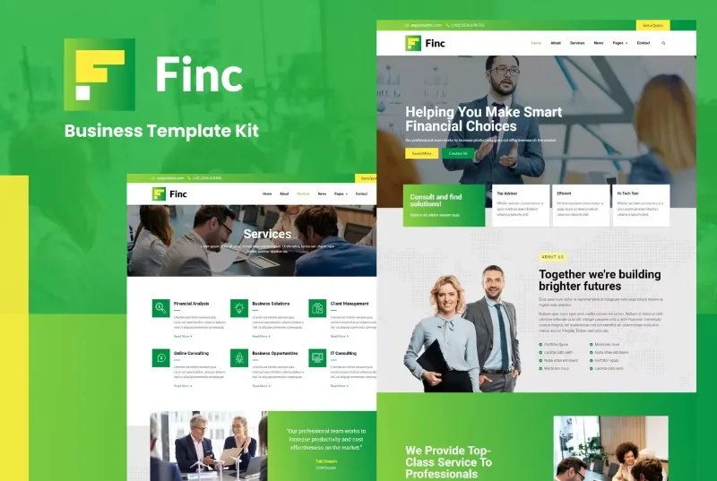 Finc – Business & Financial Elementor Template