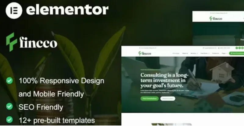 Fincco – Finance & Investment Company Elementor Pro Template