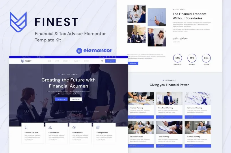 Finest – Financial & Tax Advisor Elementor Template