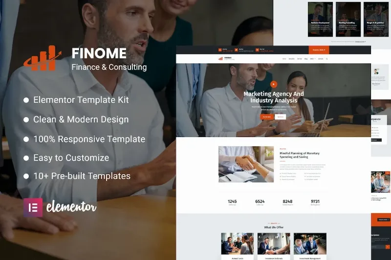 Finome – Finance & Business Elementor Template