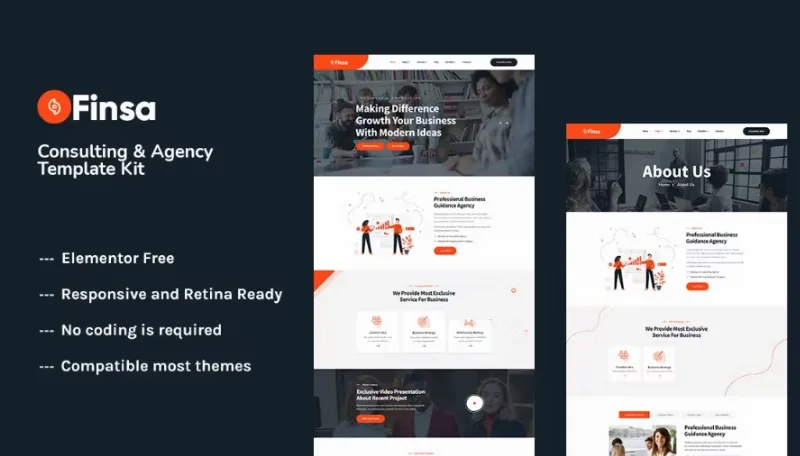 Finsa – Consulting & Agency Elementor Template