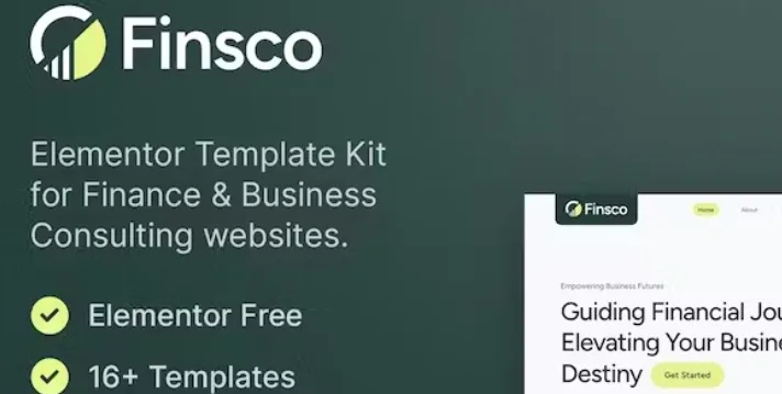 Finsco – Finance & Business Consulting Elementor Template