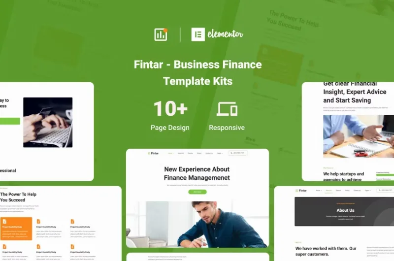 Fintar – Finance Management Elementor Template