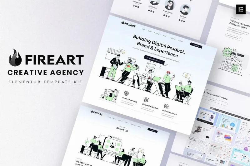 Fireart – Creative Agency Elementor Template