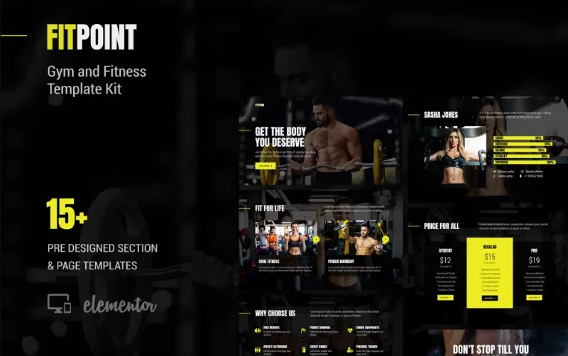 Fit Point – Gym & Fitness Elementor Template