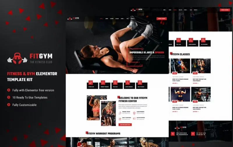 FitGym – Fitness & Gym Elementor Template