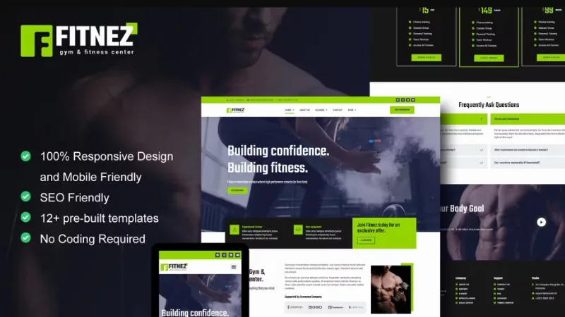 Fitnez – Fitness & Gym Elementor Template