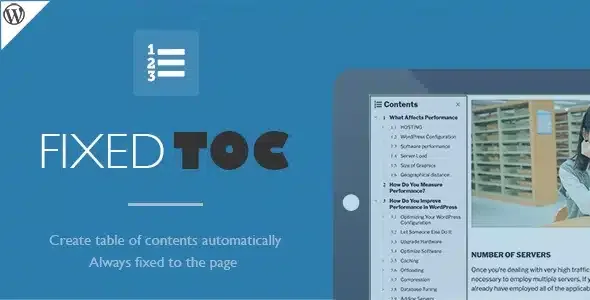 Fixed TOC – Table of Contents for WordPress