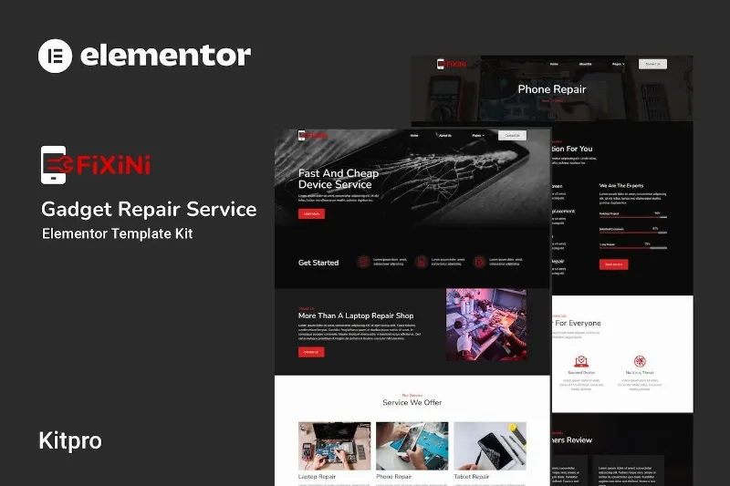 Fixini – Gadget Repair Service Elementor Template