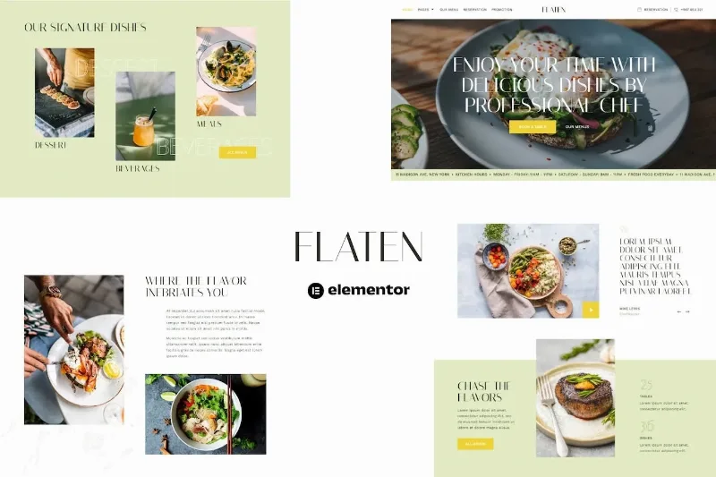 Flaten – Restaurant & Catering Services Elementor Template