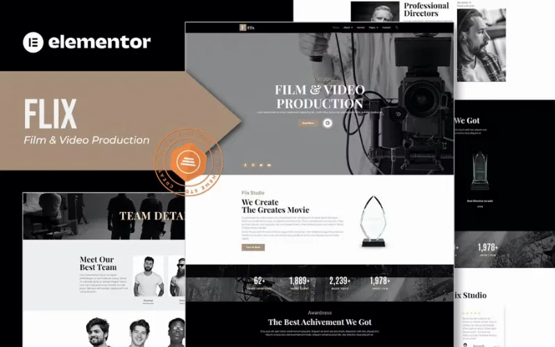 Flix – Film & Video Production Elementor Template