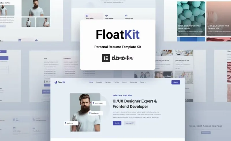 Float – Personal Resume Elementor Template Kit