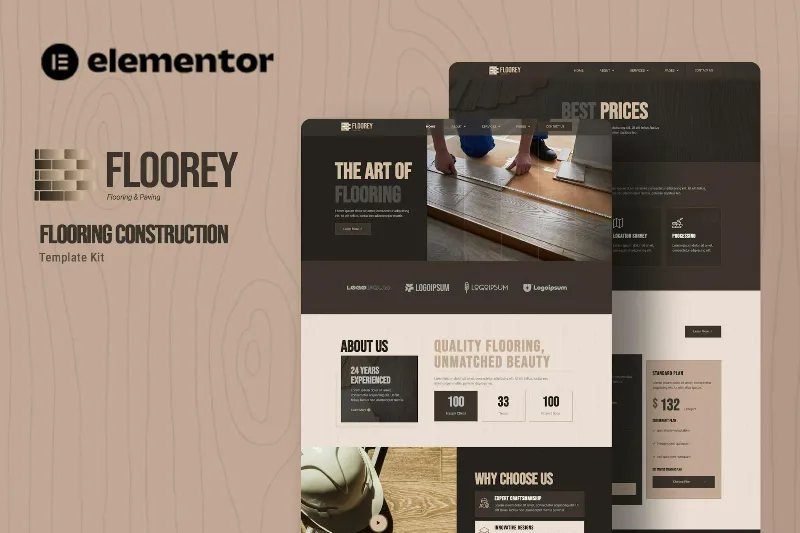 Floorey – Flooring Construction Elementor Template