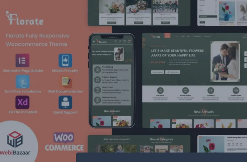 Florate – Flower Shop WooCommerce Responsive Theme