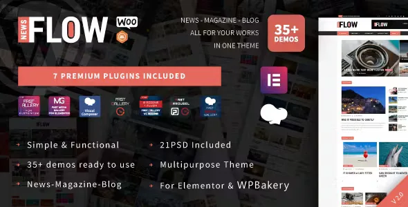 Flow News Magazine and Blog Theme