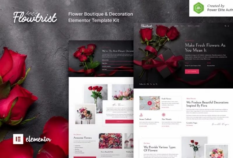 Flowtrist – Flower Boutique & Florist Elementor Template