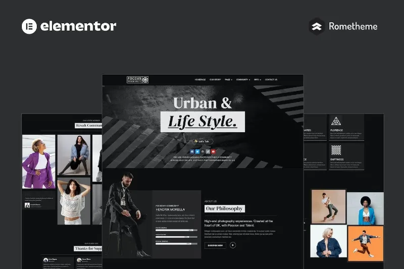 FOCCUS – Photography Community Elementor Pro Full Site Template