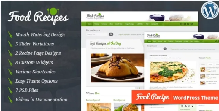 Food Recipes – WordPress Theme