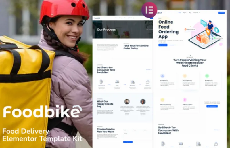 Foodbike – Food Delivery Elementor Template