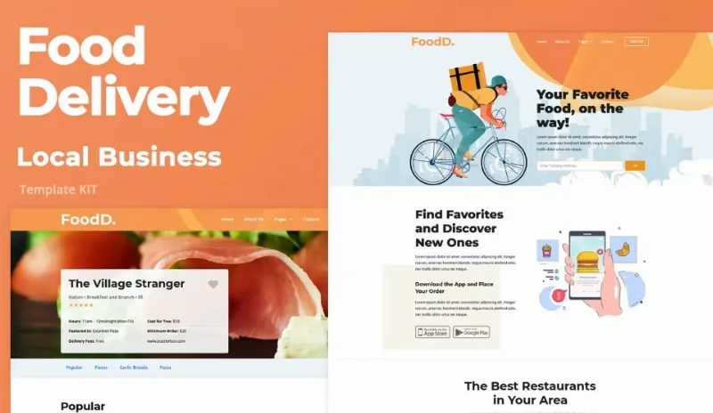 FoodDelivery – Local Business Elementor Template