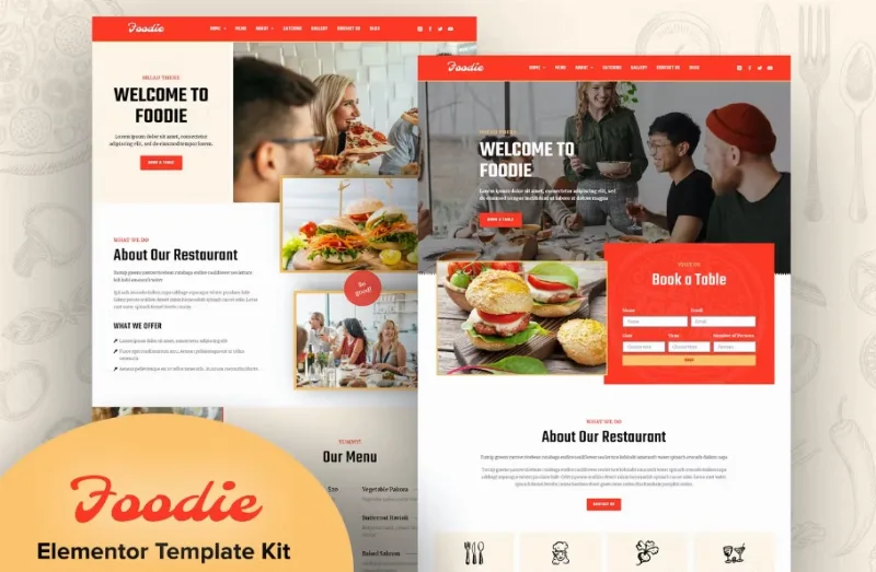 Foodie – Fast Food Elementor Template