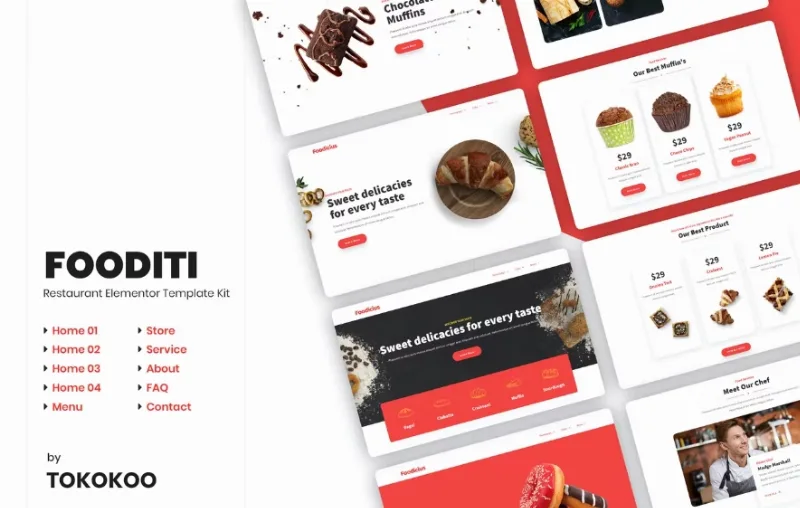 Fooditi | Restaurant & Cafe Elementor Template