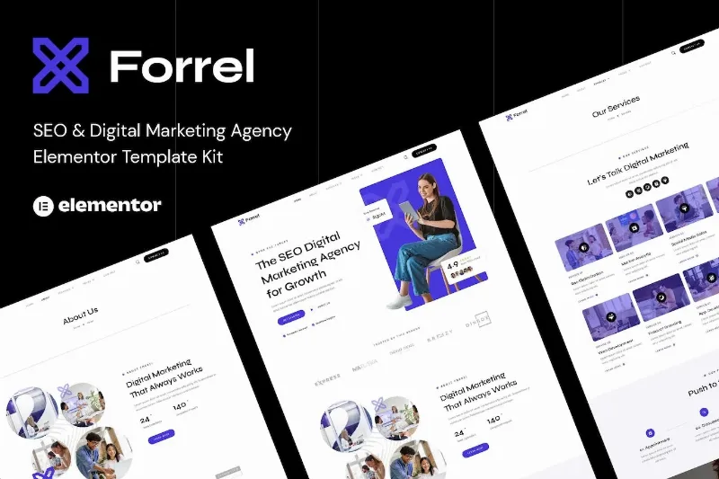 Forrel – SEO & Digital Marketing Agency Elementor Template
