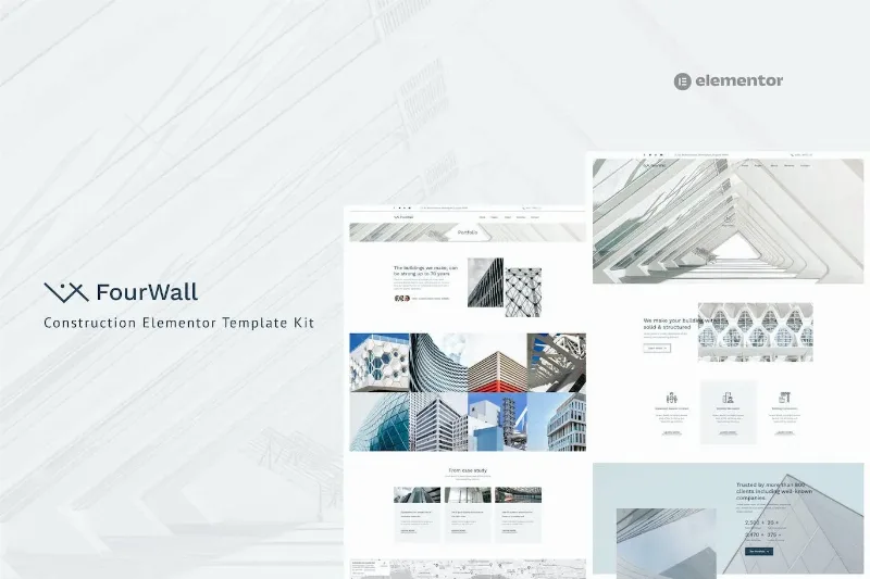 FourWall – Construction Elementor Template
