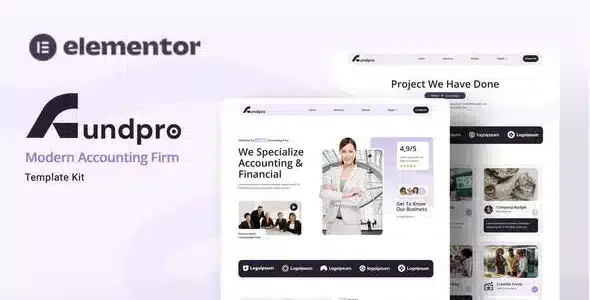 Fundpro Modern Accounting Firm Elementor Kit