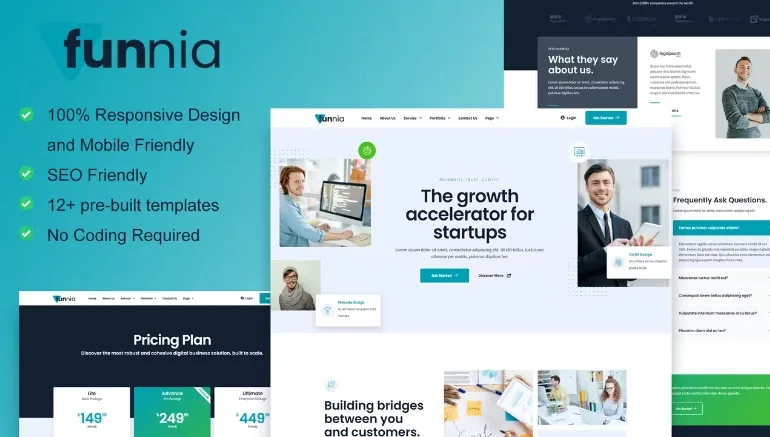 Funnia – Digital Agency Elementor Template