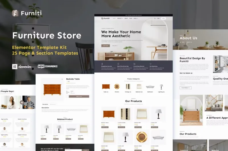 Furniti – Furniture & Home Decor Store Elementor Pro Template