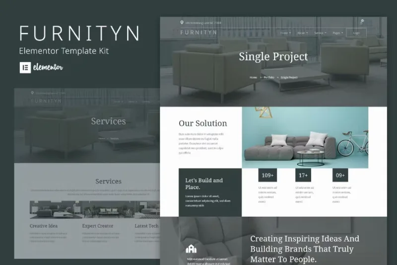 Furnityn – Interior Design Elementor Kit