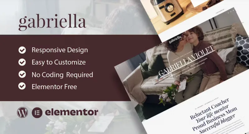 Gabriella – Motivator & Business Coach Elementor Template