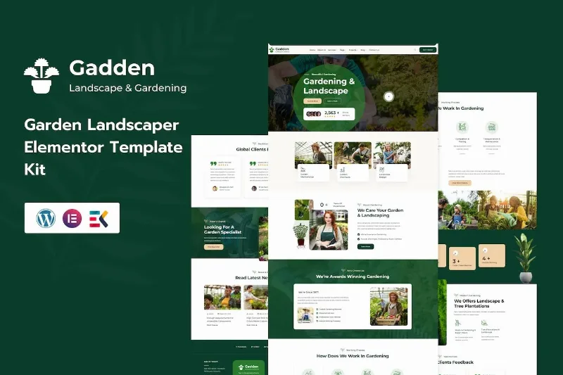 Gadden – Garden & Landscaping Elementor Template