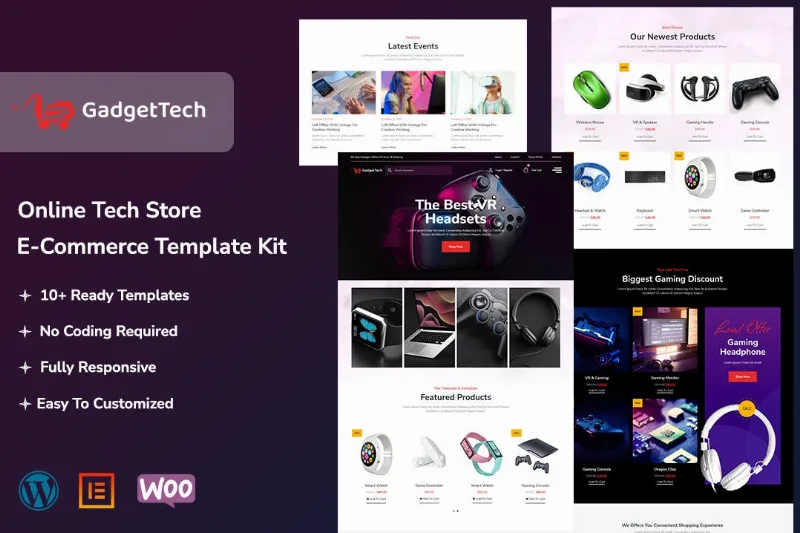 GadgetTech – Electronic Gadget WooCommerce Elementor Pro Template
