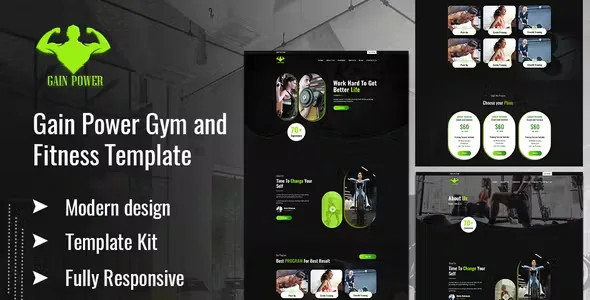 Gain Power Gym Elementor Template Kit