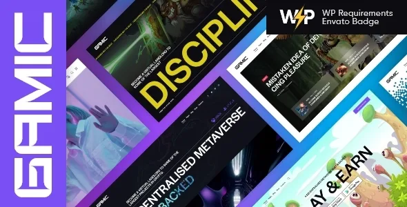 Gamic – Metaverse Game & Crypto Gaming WordPress Theme
