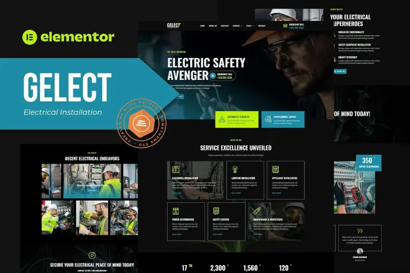 Gelect – Electrical Installation & Maintenance Elementor Template