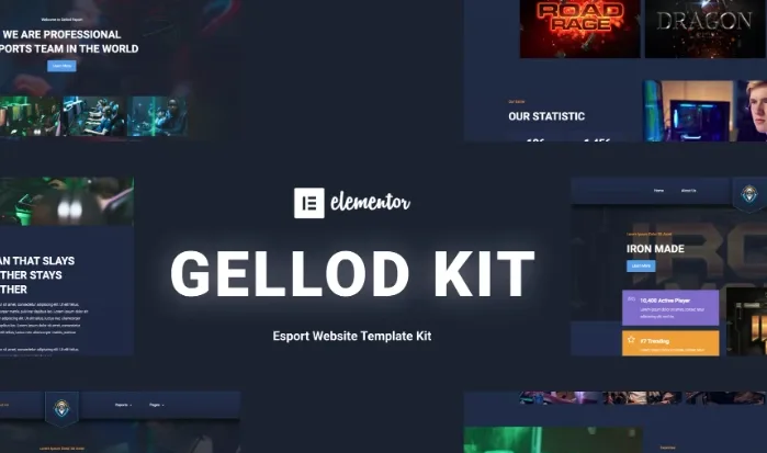 Gellod – Esport Gaming Elementor Template