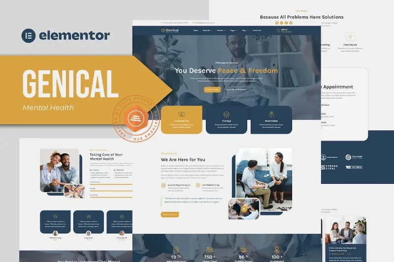 Genical – Mental Health & Therapy Elementor Template